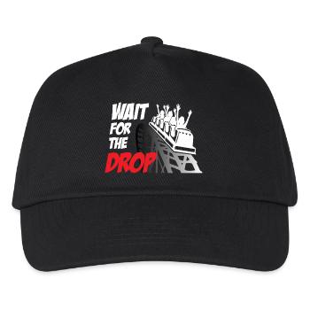 Wait For The Drop Roller Coaster - Kinder Basecap - Schwarz - Vorne