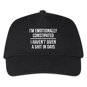 Ich bin emotional verstopft komisches Hemd - Kinder Basecap - Schwarz - Vorne