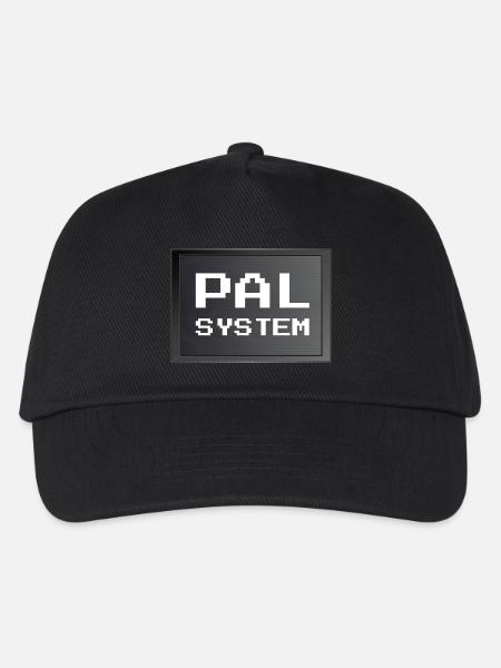 Retrogaming - PAL-System - Kinder Basecap - Schwarz