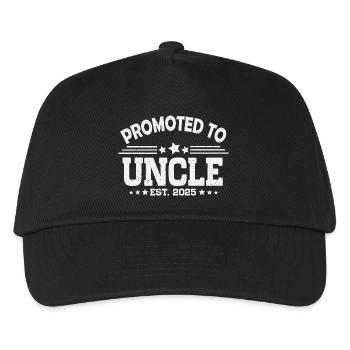Promotion to Uncle 2025 - Kids’ Baseball Cap - black - Front