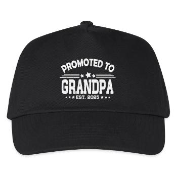 Promotion to Grandpa 2025 - Kids’ Baseball Cap - black - Front