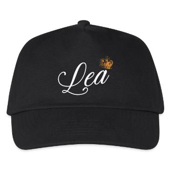 Lea Name für Frauen Kinder Kleinkinder - Lea Custom Name - Kinder Basecap - Schwarz - Vorne