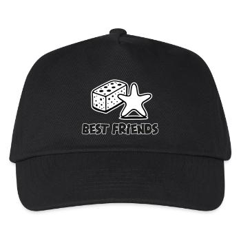 Éponge et étoile de mer - Best Friends Design - Casquette de baseball Enfant - noir - Devant