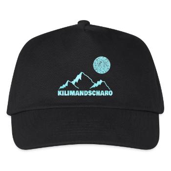 kilimandscharo als Bergsteigen - Kinder Basecap - Schwarz - Vorne
