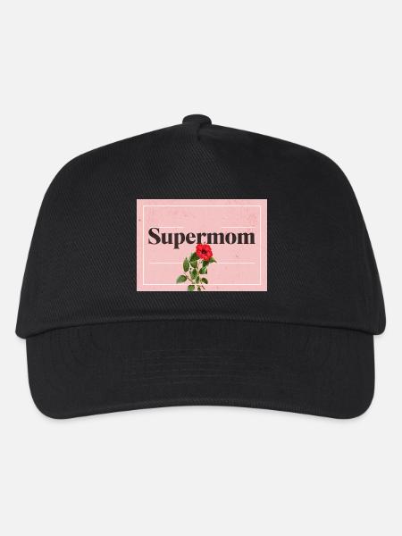 Supermom Mother s Day - Kinder Basecap - Schwarz