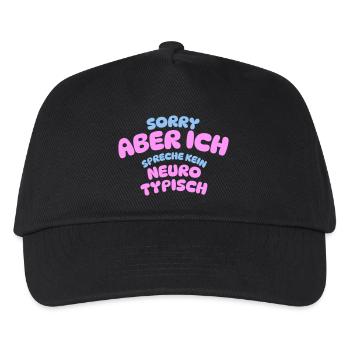 SORRY ABER ICH SPRECHE KEIN NEURO TYPISCH - Kinder Basecap - Schwarz - Vorne