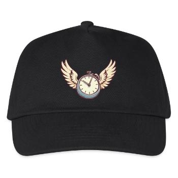 Zeit verfliegt - Kinder Basecap - Schwarz - Vorne