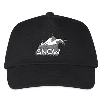 Schnee Berg - Kinder Basecap - Schwarz - Vorne