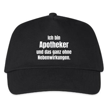 Ich bin Apotheker und das ganz ohne Nebenwirkungen - Kinder Basecap - Schwarz - Vorne