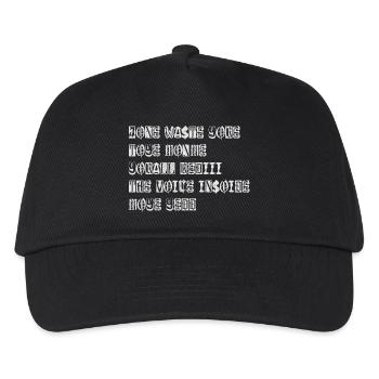 JONE WASTE YORE TOYE MONME YORALL REDIII THE VOICE - Kids’ Baseball Cap - black - Front