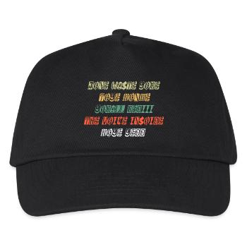 JONE WASTE YORE TOYE MONME YORALL REDIII THE VOICE - Kids’ Baseball Cap - black - Front
