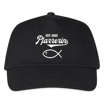 Pfarrerin Pfarrer Frauen Fisch Kirche Christen - Kinder Basecap - Schwarz - Vorne