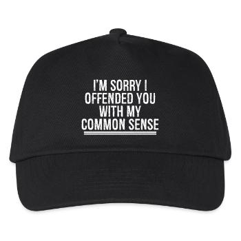 I'm sorry I offended you with my common sense - Kids’ Baseball Cap - black - Front
