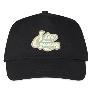 Eis Swirl - Kinder Basecap - Schwarz - Vorne