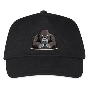 Sprich mich nicht an - Gorilla - Kinder Basecap - Schwarz - Vorne