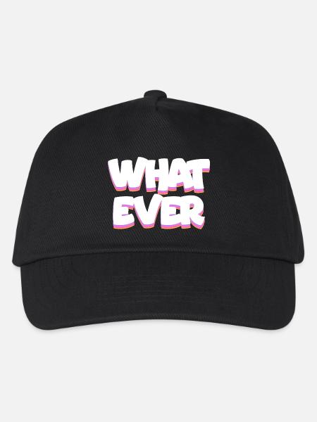 Welcher fette Neon-Pop-Text auch immer - Kinder Basecap - Schwarz