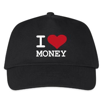i love money white - Kids’ Baseball Cap - black - Front
