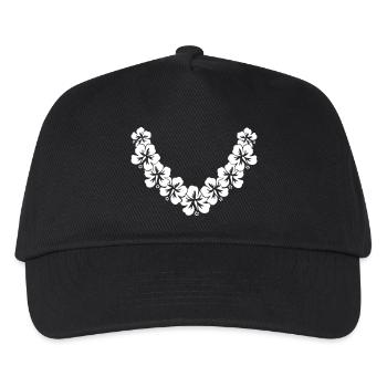 blumen kette - Kinder Basecap - Schwarz - Vorne