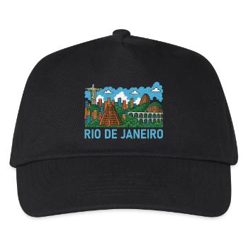 Rio de Janeiro, Brésil - Casquette de baseball Enfant - noir - Devant