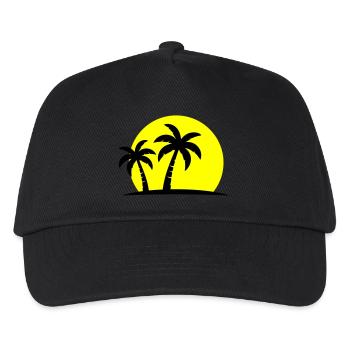 Palm Tree Beach Sunset Holiday - Kids’ Baseball Cap - black - Front