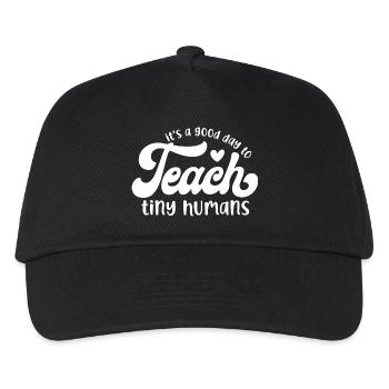 Es ist ein guter Tag, um kleinen Menschen etwas beizubringen - Kinder Basecap - Schwarz - Vorne