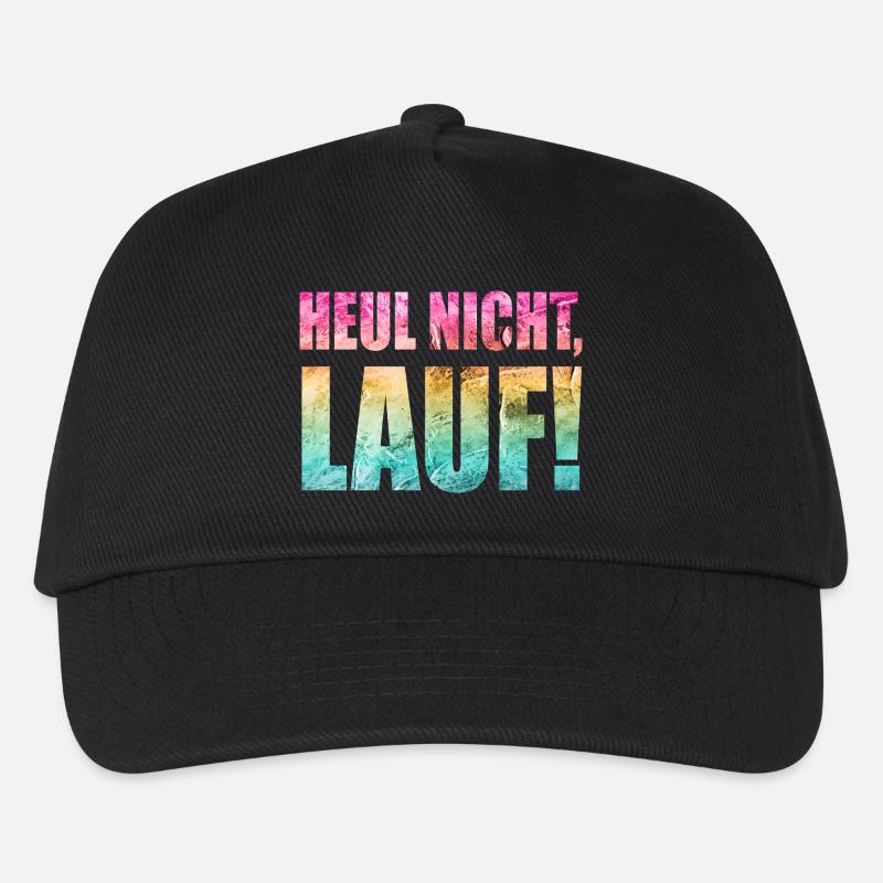 Heul nicht, Lauf! - Laufen, Joggen, Sport, Läufer - Kinder Basecap - Schwarz