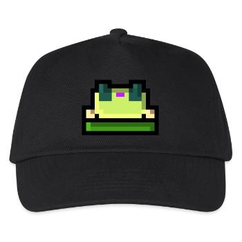 Pixel Frosch - Kinder Basecap - Schwarz - Vorne