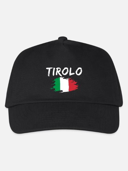 Tirolo Italien Flagge Südtirol - Kinder Basecap - Schwarz