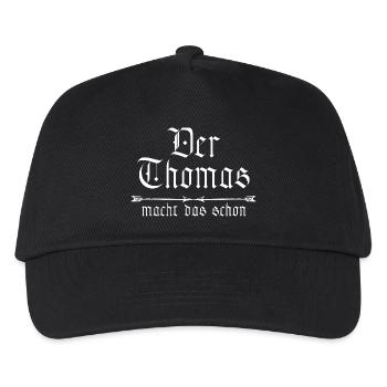 der Thomas macht das schon - Kinder Basecap - Schwarz - Vorne