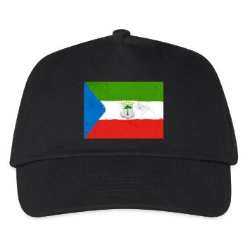 Flagge von Äquatorialguinea – Tropische Identität - Kinder Basecap - Schwarz - Vorne