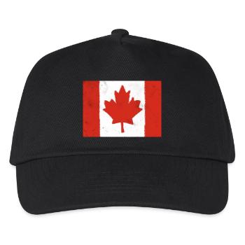 Drapeau du Canada - Casquette de baseball Enfant - noir - Devant