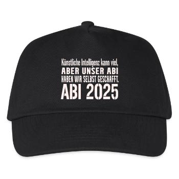 Abi KI Spruch 2025 - Kinder Basecap - Schwarz - Vorne