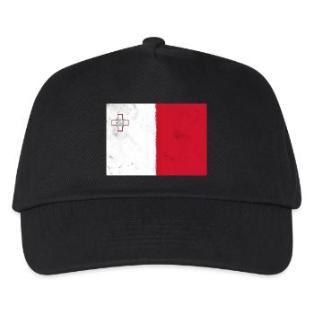 Drapeau de Malte - Casquette de baseball Enfant - noir - Devant