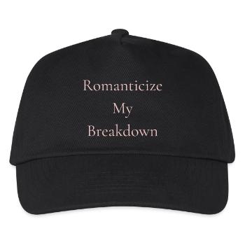 Romanticize My Breakdown Tee – Soft Girl Sad - Kids’ Baseball Cap - black - Front