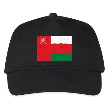 Flagge von Oman - Kinder Basecap - Schwarz - Vorne