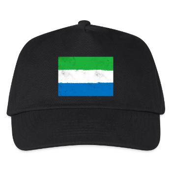 Flagge von Sierra Leone - Kinder Basecap - Schwarz - Vorne