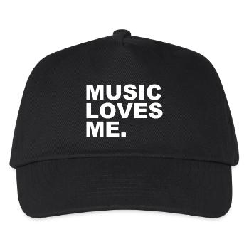 Music Loves Me - Music Loves Me - Kids’ Baseball Cap - black - Front