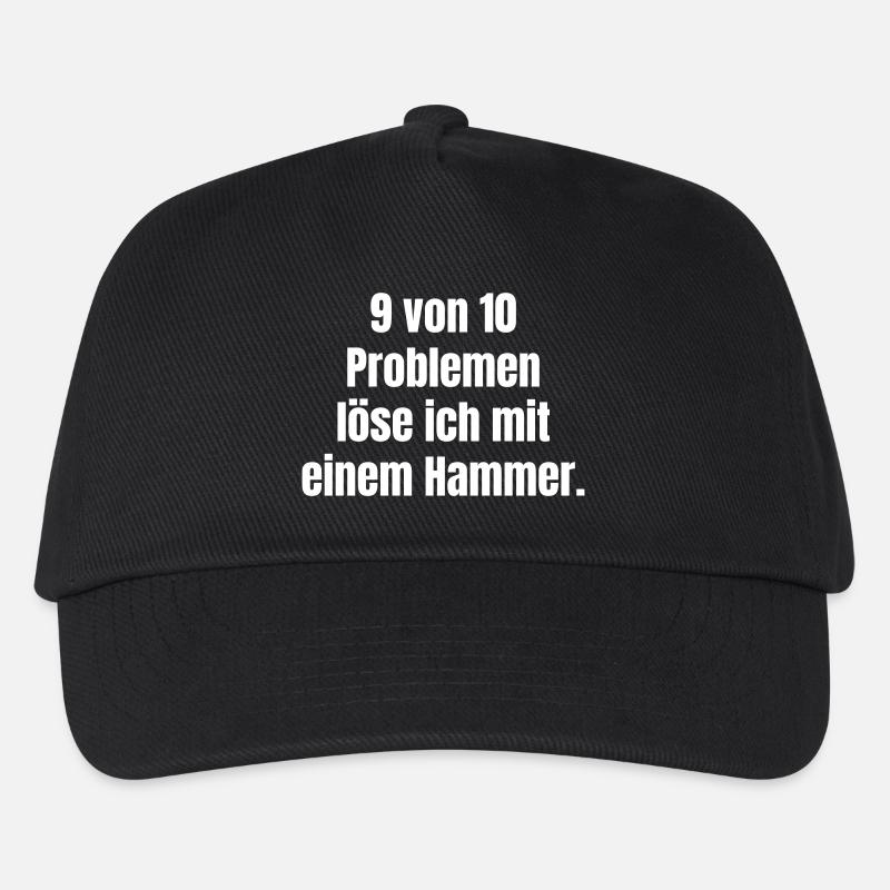 I solve 9 out of 10 problems with a hammer. - Kids’ Baseball Cap - black