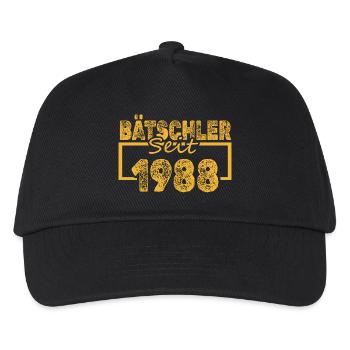 Bachelor 1988 - Kinder Basecap - Schwarz - Vorne