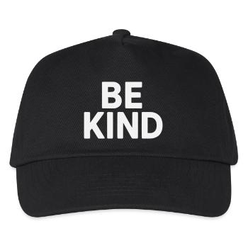 Be kind Slogan schlicht - Kinder Basecap - Schwarz - Vorne