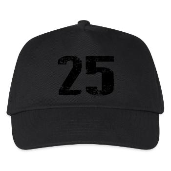 25 Number Jersey - Kids’ Baseball Cap - black - Front