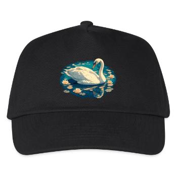 Schwäne Schwan - Kinder Basecap - Schwarz - Vorne