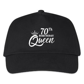 70th Birthday Queen  - Kids’ Baseball Cap - black - Front