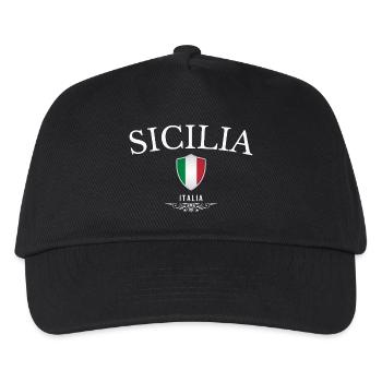 Sicile, Italie, design minimaliste élégant - Casquette de baseball Enfant - noir - Devant