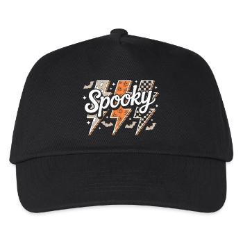 Spooky Retro Lightning Halloween - Kids’ Baseball Cap - black - Front