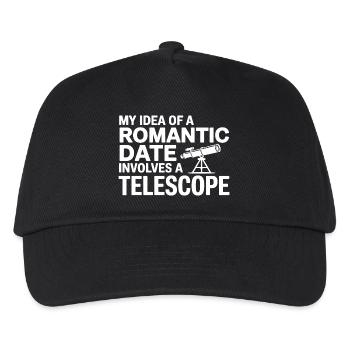 Romantisches Date Teleskop Journal - Kinder Basecap - Schwarz - Vorne