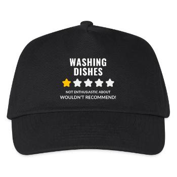 Washing Dishes Not Enthusiastic Badge - Kids’ Baseball Cap - black - Front