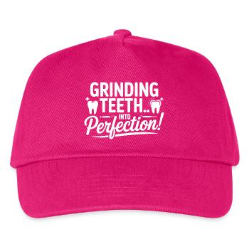 Grincer des dents dans la perfection Dental Lab Tech - Casquette de baseball Enfant - fuchsia - Devant