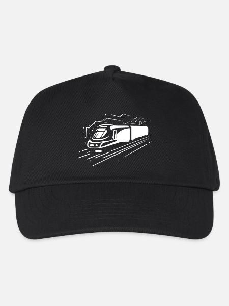 Cartoon Zug - Kinder Basecap - Schwarz