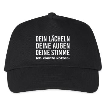 Dein lächeln deine stimme deine Augen Kotzen - Kinder Basecap - Schwarz - Vorne